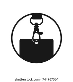 Icon of lanyard. Flat color. Vector illustration