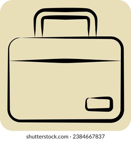 Icon Laptop Bag. related to Computer symbol. hand drawn style. simple design editable. simple illustration