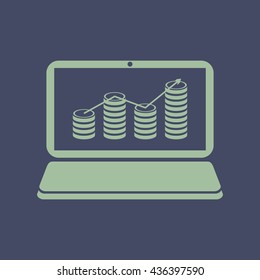 Icon of Laptop. Eps-10.