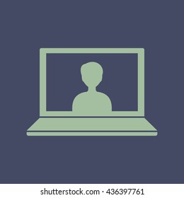 Icon of Laptop. Eps-10.