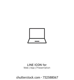 Icon laptop graphic design single icon vector