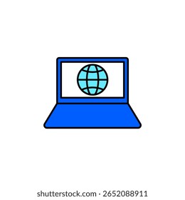 Icon a laptop, isolated against a clean background.
