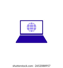 Icon a laptop, isolated against a clean background.
