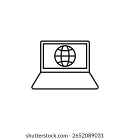 Icon a laptop, isolated against a clean background.
