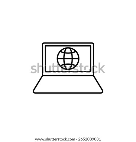 Icon a laptop, isolated against a clean background.
