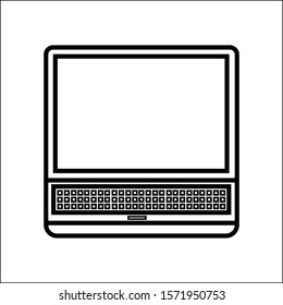 icon laptop or portable pc to web service and mobile applications