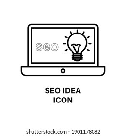 Icon laptop and seo process