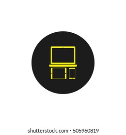 Icon laptop, tablet and smartphone.