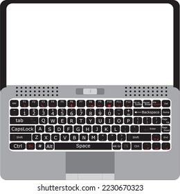 Icon laptop vector line art