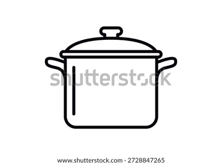 Icon of a large cooking pot with a lid and two side handles