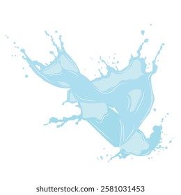 Icon of a large drop of liquid spilled on the surface. Icon of flowing drop, wave, splash, splash of nature isolated on white background. Dripping liquid. Water spill. A drop of rain and a drop of .33