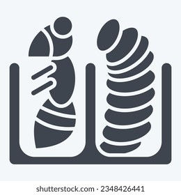 Icon Larva Bee. related to Apiary symbol. glyph style. simple design editable. simple illustration