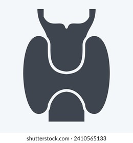 Icon Larynx. related to Respiratory Therapy symbol. glyph style. simple design editable. simple illustration