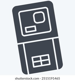 Symbol-Laserentfernungsmesser. bezogen auf das Messsymbol. Glyphenformat. einfache Abbildung