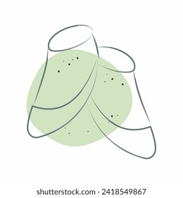 Icon Last Shoes. related to Shoemaker symbol. Color Spot Style. simple design editable. simple illustration