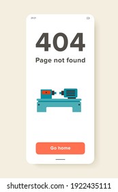 Icon of lathe machine. Tool, device, manual work. Metal working concept. Can be used for topics like woodturning, glass-working, workshop