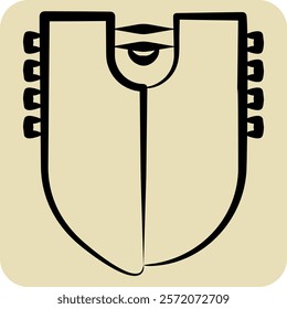 Icon Lathers Chaps. related to Equestrian Sport symbol. hand drawn style. design editable