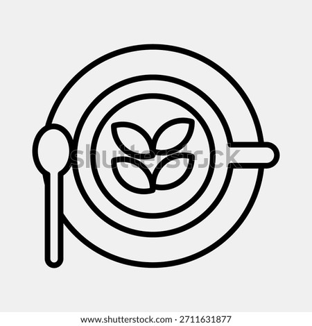 Icon latte. Coffee shop elements. Icon in line style.