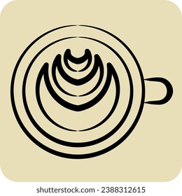 Icon Latte. related to Coffee symbol. hand drawn style. simple design editable. simple illustration