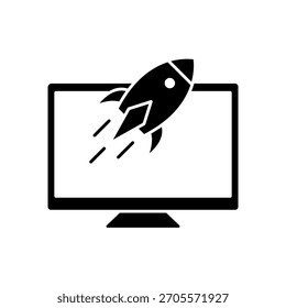 Icono de un lanzamiento, aislado contra un fondo limpio.