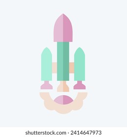 Icon Launch Vehicle. related to Satellite symbol. flat style. simple design editable. simple illustration