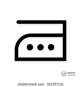 Icon of laundry label Iron at high temperature