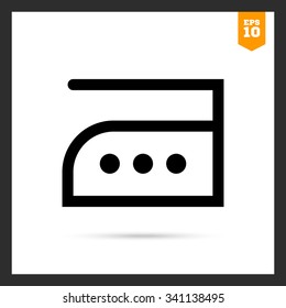 Icon of laundry label Iron at high temperature