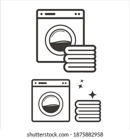 para servicios de lavandería. arte vectorial.
