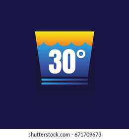 icon Laundry. wash. symbols. Vector. illustration. colorful. idea design. on blue background. logo. label. button