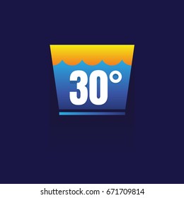 icon Laundry. wash. symbols. Vector. illustration. colorful. idea design. on blue background. logo. label. button