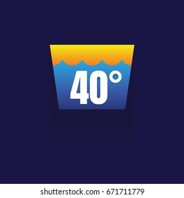 icon Laundry. wash. symbols. Vector. illustration. colorful. idea design. on blue background. logo. label. button