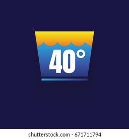 icon Laundry. wash. symbols. Vector. illustration. colorful. idea design. on blue background. logo. label. button