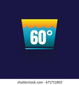 icon Laundry. wash. symbols. Vector. illustration. colorful. idea design. on blue background. logo. label. button