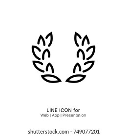 Icon laurel graphic design single icon vector
