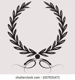 icon laurel wreath, sports label, vector illustration wreath