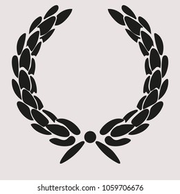 icon laurel wreath, sports label, vector illustration wreath