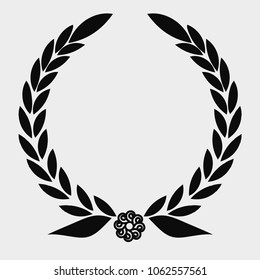 icon laurel wreath, sports label, vector illustration wreath