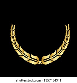 icon laurel wreath - vector illustration Gold - Vector