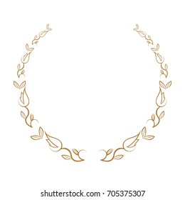 icon laurel wreath - vector illustration Black, dark icon laurel