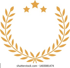 icon laurel wreath. vector illustration.simple icon.star.
