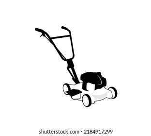 icon lawn mower logo silhouette