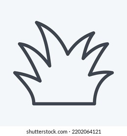 Icon Lawn. suitable for City Park symbol. line style. simple design editable. design template vector. simple illustration
