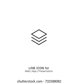 Icon layers graphic design single icon vector