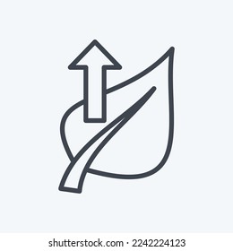 Icon Leaf 2. related to Flora symbol. line style. simple illustration. plant. Oak. leaf. rose