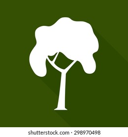 Icon leaf with a long shadow