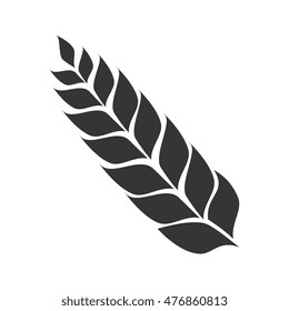 icon leaf malt beer isolated