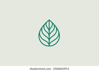 Icon Leaf Naturaleza Logo Verde Fresco Orgánico Etiqueta Signo Símbolo Elemento Diseño