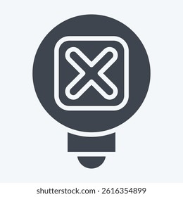 Icon Learn More. related to Exclamation symbol. glyph style. design editable