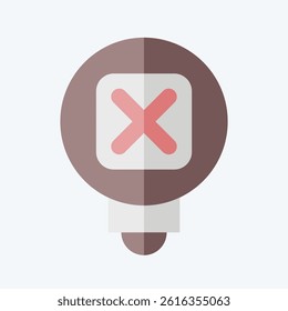 Icon Learn More. related to Exclamation symbol. flat style. design editable