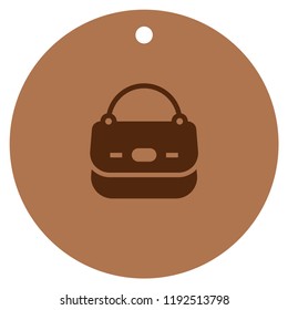 Icon leather handbag with trendy symbol for shop clothes with tote, shopper, hobo, bucket, satchel and pouch bag. Icon handbag silhouette for app, e-shop business.